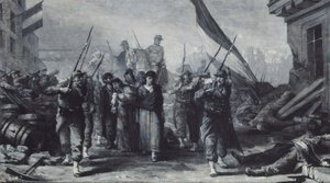 Hôtel de Villen tulipalo vuonna 1871, 1871 (öljy kankaalle)
