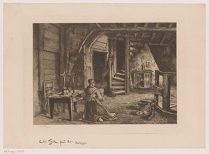 Ullakon sisustus tekijältä Edouard Tyck (signed by artist)