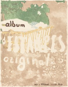 Vauva korissa ulkona kansi Album of Original Prints, c. 1899. tekijältä Edouard Vuillard