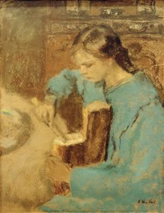Annette leivän kanssa tekijältä Edouard Vuillard
