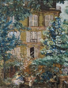 Talon julkisivu aukiolla (öljy kankaalle) tekijältä Edouard Vuillard