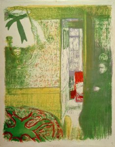 Interieur mit Hängelampe tekijältä Edouard Vuillard