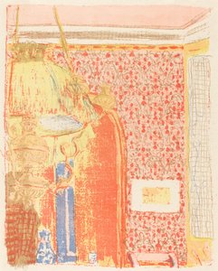 Interior amb paper pintat rosa III Interieur aux tentures roses III, c. 1896 publicat 1899. finlandès tekijältä Edouard Vuillard