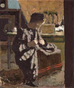 La Couture, n. 1893 (öljy paperille asetettu alukseen) tekijältä Edouard Vuillard