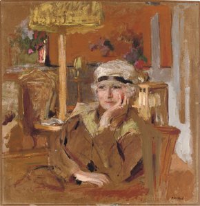 Lucy Hessel mustassa samettinauhassa, n. 1921-25 tekijältä Edouard Vuillard