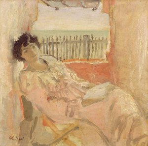 Madame Hessel meren rannalla, 1904 (öljy pahville)