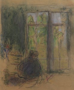 Madame Vuillard ikkunassa, 1915 tekijältä Edouard Vuillard