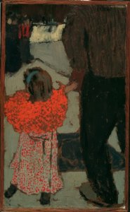 Mädchen mit rotem Schal tekijältä Edouard Vuillard