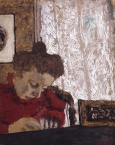 Marie Vuillard kirjoittaminen; Marie Vuillardin kirjoitus, n. 1895 tekijältä Edouard Vuillard