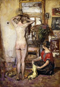 Alaston sisätiloissa; Alastonkuva sisätiloissa, 1923
