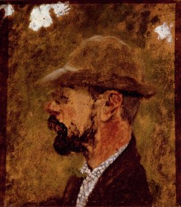 Taidemaalari Henri de Toulouse Lautrecin muotokuva profiilin mukaan (öljy kankaalle) tekijältä Edouard Vuillard