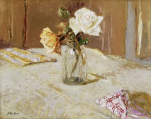 Ruusuja lasimaljakossa tekijältä Edouard Vuillard