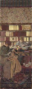 Yksityisyys. Tohtori Vaquezin kirjaston koristelu tekijältä Edouard Vuillard