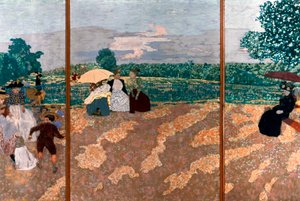 Julkisen puutarhan yksityiskohta, 1894 tekijältä Edouard Vuillard