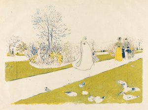 Tuileries-puutarha Le Jardin des Tuileries, julkaistu 1896. tekijältä Edouard Vuillard
