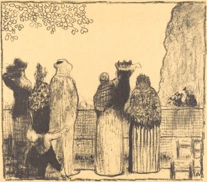 The Tuileries Les Tuileries, julkaistu 1895. tekijältä Edouard Vuillard