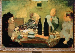 Perhe aterian jälkeen tekijältä Edouard Vuillard