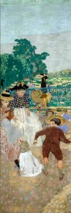 Yleiset puutarhat: Sairaanhoitajat (vasemmalla) (yksityiskohta triptyykistä) tekijältä Edouard Vuillard