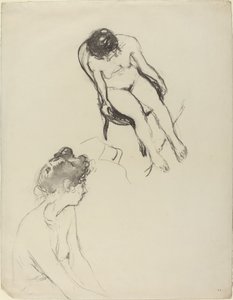 Kaksi alastonhahmotutkimusta, mahdollisesti 19001905. tekijältä Edouard Vuillard