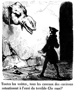 Kuvitus Jacques Cazotten romaanille "The Devil in Love".
