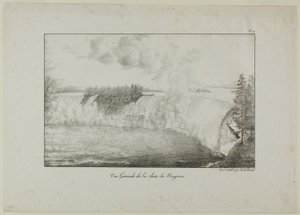 Näkymä Niagaran putouksille tekijältä Edouard de Montule