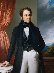 Viulisti ja säveltäjä Josef Beneschin muotokuva 1795-1873, 1840.