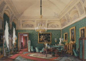 Talvipalatsin sisätilat. Ensimmäinen varattu asunto. Suuri prinsessa Maria Nikolajevna, 1867 tekijältä Eduard Hau