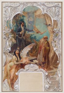 Conjurer (luonnos seinämaalaukseen Varieté Ronacherissa, Wienissä)