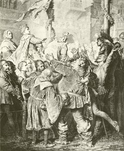 Henry V hylkää Falstaffin (syväpaino) tekijältä Eduard von Grutzner