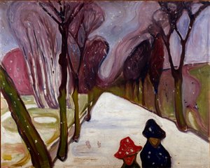 Allee lumipyörteessä tekijältä Edvard Munch
