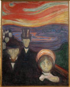 Ahdistus (öljy kankaalle) tekijältä Edvard Munch