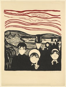 Ahdistus, 1896 tekijältä Edvard Munch