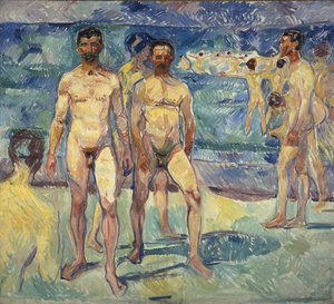 Kylpevät miehet tekijältä Edvard Munch