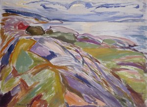 Rannikkomaisema, Hvitsten tekijältä Edvard Munch