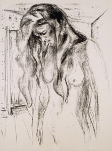 itkevä tyttö; itkevä tyttö tekijältä Edvard Munch