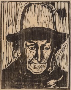 Vanha kalastaja. 1897 tekijältä Edvard Munch