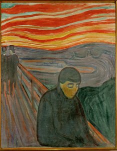 Epätoivo (öljy kankaalle) tekijältä Edvard Munch