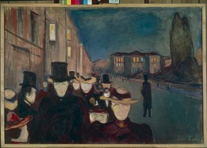Ilta Karl Johanilla tekijältä Edvard Munch