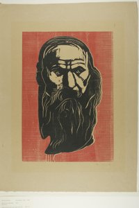 Vanhan miehen, jolla on parta, pää tekijältä Edvard Munch