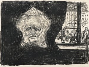 Henrik Ibsen Grand Hotelin kahvilassa, 1902 tekijältä Edvard Munch