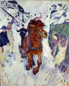 Edvard Munchin (1863-1944) hevoslaukkamaalaus 1910-1912 Dim. 148x119,5 cm Oslo, Municipal Art Collections Munch Museum (Musee Munch) tekijältä Edvard Munch