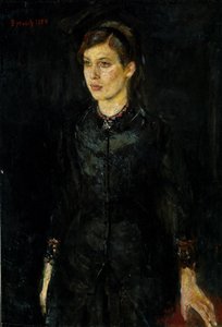 Inger Munch mustassa tekijältä Edvard Munch