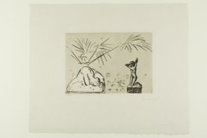 Sisustus veistoksella tekijältä Edvard Munch