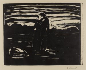 Kiss in the Field, 1905 tekijältä Edvard Munch
