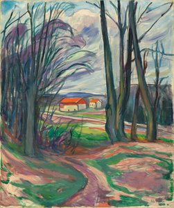 Maisema Skoyenissa, 1920-luku tekijältä Edvard Munch
