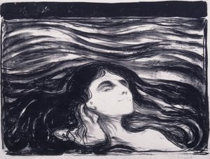 Lovers in the Waves tekijältä Edvard Munch