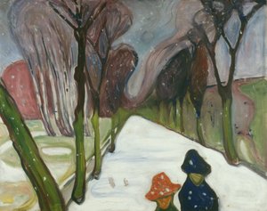 Uusi lunta Avenuella tekijältä Edvard Munch