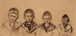 Muotokuva neljästä lehmuspojasta. 1902 tekijältä Edvard Munch