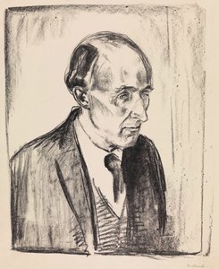 Säveltäjä Frederick Deliuksen muotokuva 1862-1934, 1920. tekijältä Edvard Munch