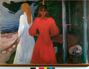 Punainen ja valkoinen tekijältä Edvard Munch